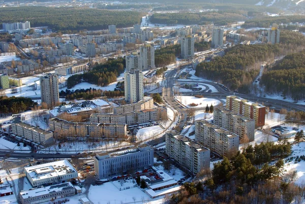 Luchtfoto uitzicht op de stad Vilnius — Stockfoto