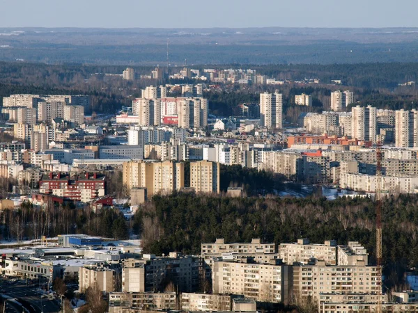 Luchtfoto uitzicht op de stad Vilnius — Stockfoto