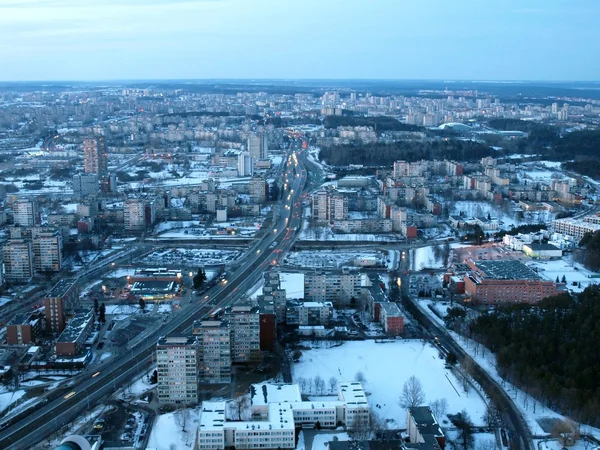 Vilnius şehir havadan görünümü — Stok fotoğraf