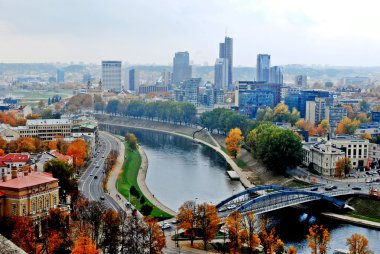 Vilnius sonbahar panorama gediminas Kalesi: 