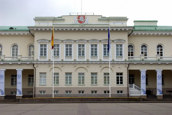 Weergave van het presidentiële paleis in vilnius — Stockfoto