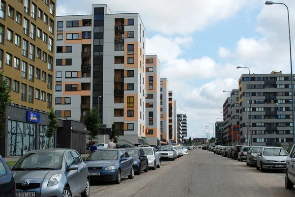 Vilnius today. New buildings at perkunkiemis. — Stock Photo, Image