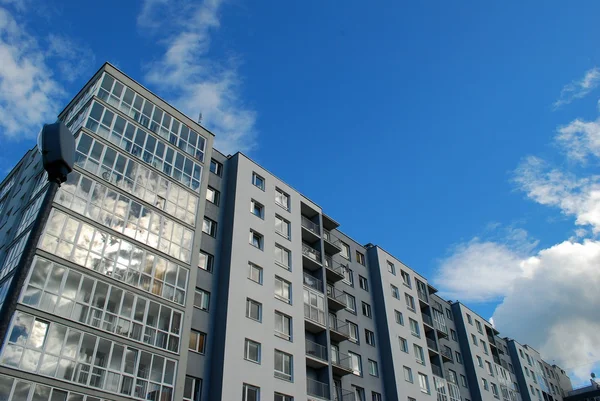 Stylish living block of flats. Real estate. New house. — Stock Photo, Image