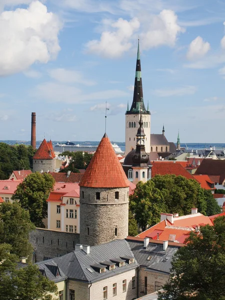 Panorama aérien estival panoramique de Tallinn — Photo