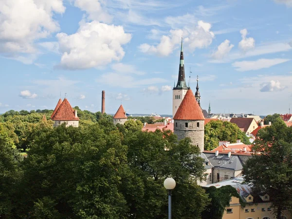 Panorama aérien estival panoramique de Tallinn — Photo