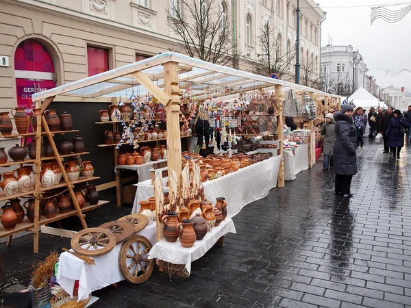 Feria de Kaziuko el 8 de marzo de 2014 en Vilnius, Lituania — Foto de Stock