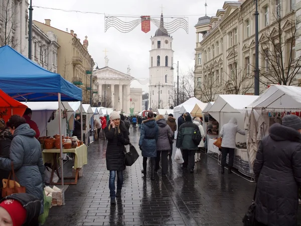 Feria de Kaziuko el 8 de marzo de 2014 en Vilnius, Lituania — Foto de Stock