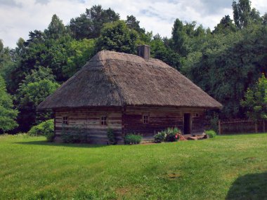 rumsiskes, Litvanya kaunas bölgesinde tipik, etnografik ahşap evde