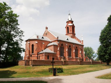 Church in Kernave. Lithuania  clipart