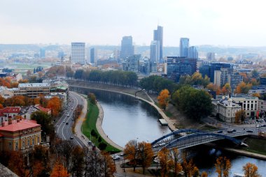 Vilnius. tepenin üst kale manzarası. 