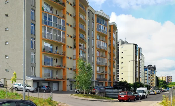 Vilnius idag. nya byggnader på pasilaiciai — Stockfoto