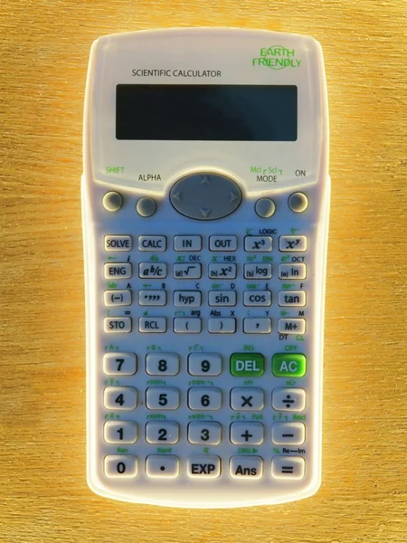 The scientific calculator at light — Stock Photo, Image