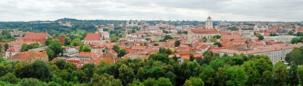 Vista para a cidade velha de Vilnius verde na hora de verão — Fotografia de Stock