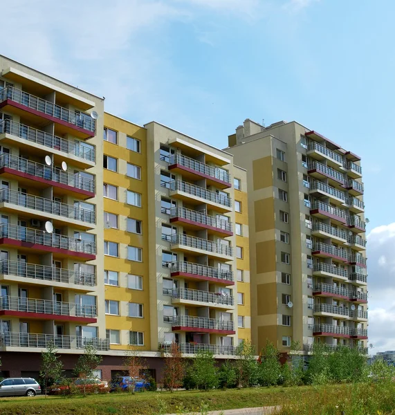 Bloque residencial Perkunkiemis - nueva vista de Vilnius — Foto de Stock