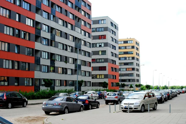 Vilnius idag. nya byggnader på perkunkiemis. — Stockfoto