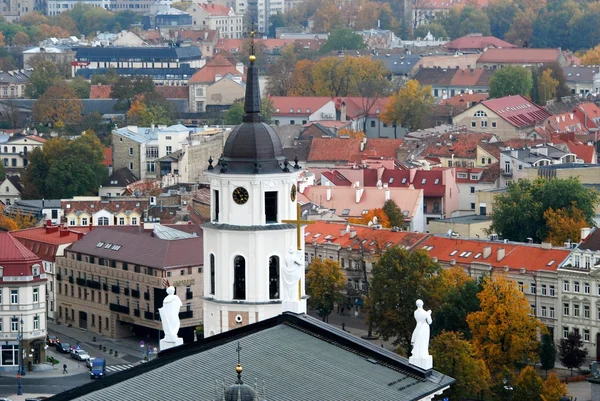 Стара частина міста Вільнюс зверху — стокове фото