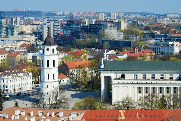 Centro de la antigua ciudad europea de Vilna en Lituania — Foto de Stock