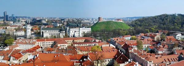 Vista panorâmica da cidade de Vilnius Cidade Velha e Edifícios Modernos — Fotografia de Stock