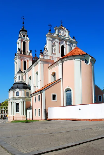 Church of St. Catherine in Vilnius, spring time — Stock Photo, Image