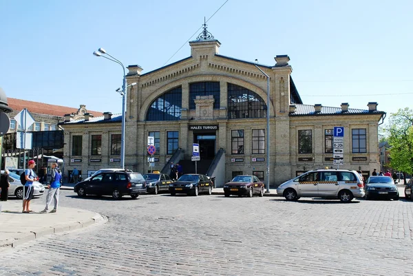 Mercado Hall (Hales turgus) en la ciudad de Vilna — Foto de Stock