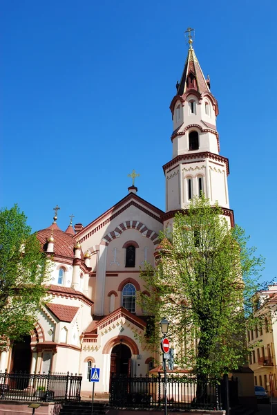 St. nicholas Eritrese religies steeple in vilnius — Stockfoto