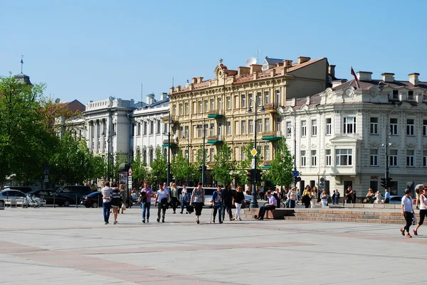 Fim de semana de primavera na antiga cidade de Vilnius — Fotografia de Stock