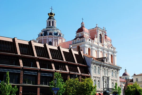 The Town Hall Square in Vilnius city Stock Picture