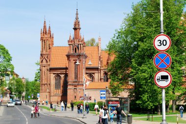 vilnius şehrinde Aziz Anne'nin ve bernardinu Kilisesi