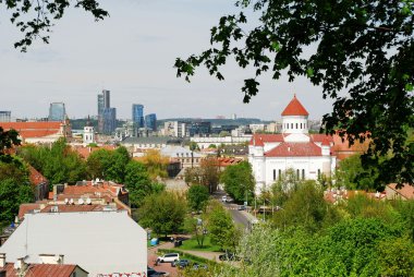 kuş bakışı Vilnius, eski ve yeni