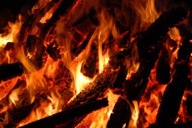 arka plan ile kömür, alev ve yangın 