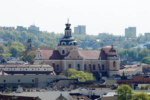 Wilno miasto widok z zamku Giedymina. — Zdjęcie stockowe