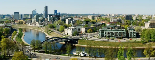 Uitzicht op de stad Vilnius gediminas kasteel — Stockfoto