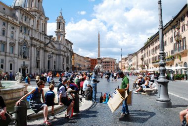 туристів в Римі-місто П'яцца Навона розмістити на 29 травня 2014