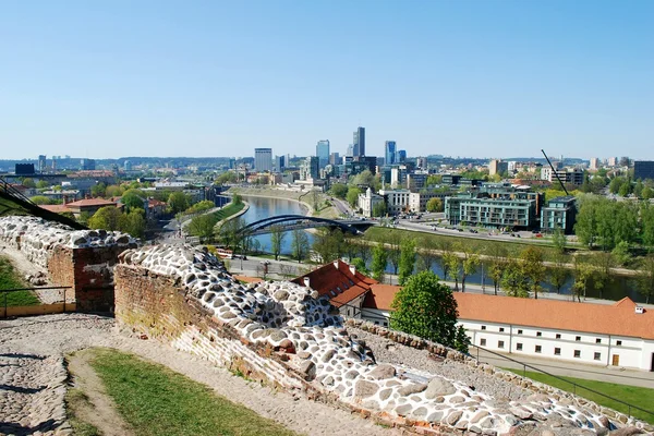 Vilnius city view from Gediminas castle — Stock Photo, Image
