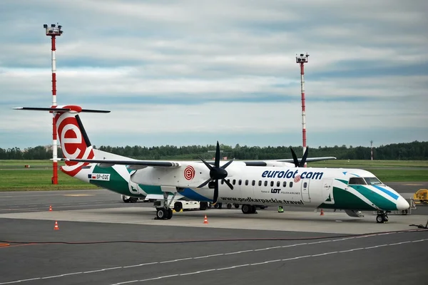 Fin de soirée Eurolot Com à l'aéroport de Vilnius — Photo