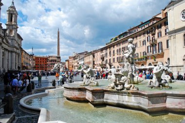 heykeller üzerinde 29 Nisan 2014 da Roma şehir navona yerinde