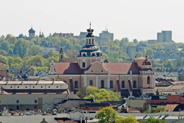 Wilno miasto widok z zamku Giedymina. — Zdjęcie stockowe