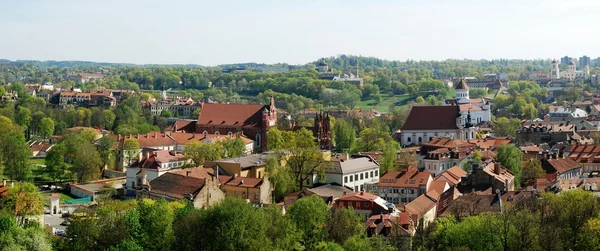 Vilnius město pohled z hradu gediminas. — Stock fotografie