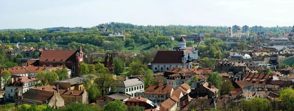 Vilnius město pohled z hradu gediminas. — Stock fotografie