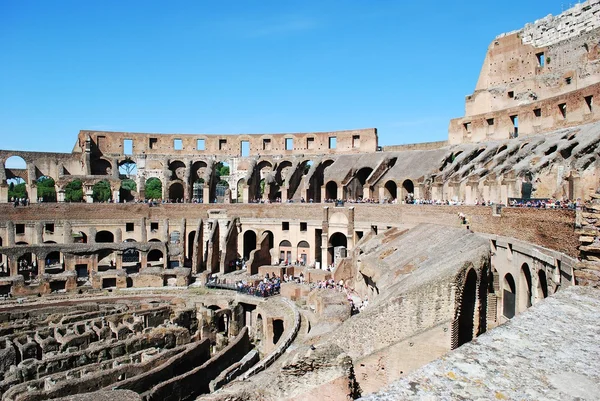 Colosseum was built in the first century in Rome city. Stock Image