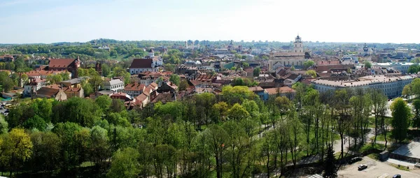 Wilno miasto widok z zamku Giedymina. — Zdjęcie stockowe