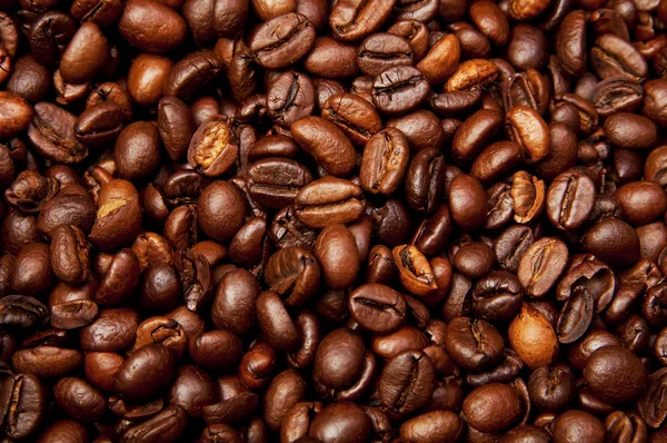 Brown coffee, background texture. roasted coffee beans — Stock Photo, Image