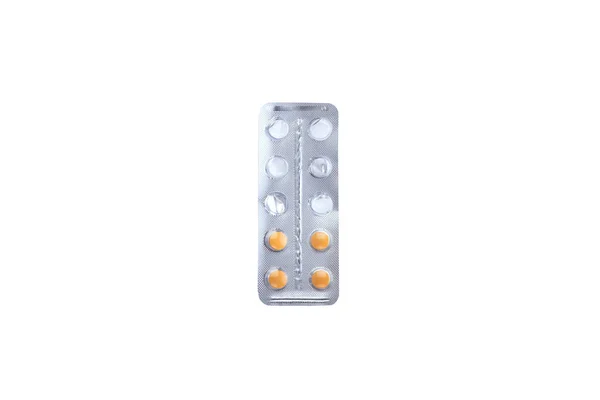 Verpakt Antibiotica Pillen Bovenaanzicht Pillen Verpakking — Stockfoto