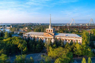 City architecture. Ukraine. Nikolaev: 10/25/2020. Shipbuilding city. Before the war in Ukraine.