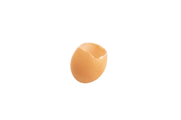 Broken Chicken Egg White Background Fresh Chicken Egg — Photo