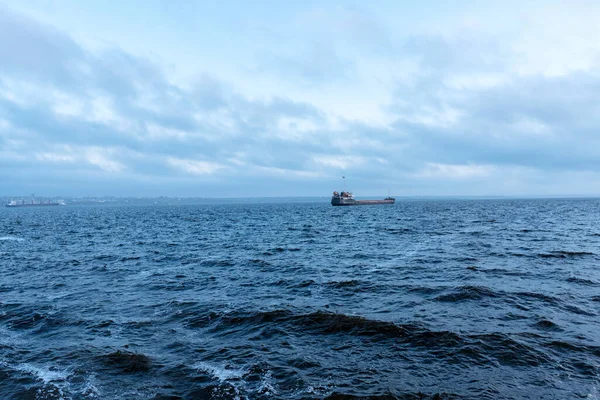 Shipping Transportation Logistic Commerce Industry Export Sea Cloudy Sky Background — Stock fotografie