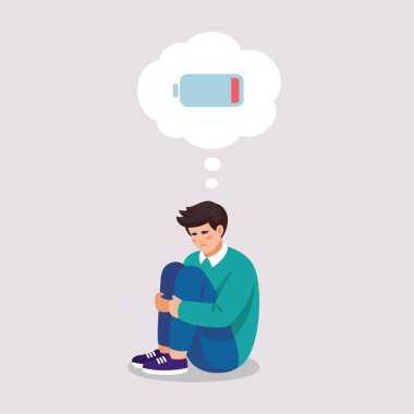 Yorgun çocuk depresif bozukluk semptomlarından muzdarip. Enerjisi yok..