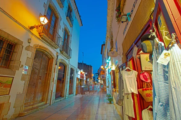 Tossa Mar Girona Espanha Julho 2019 Vista Colorida Estreita Rua — Fotografia de Stock