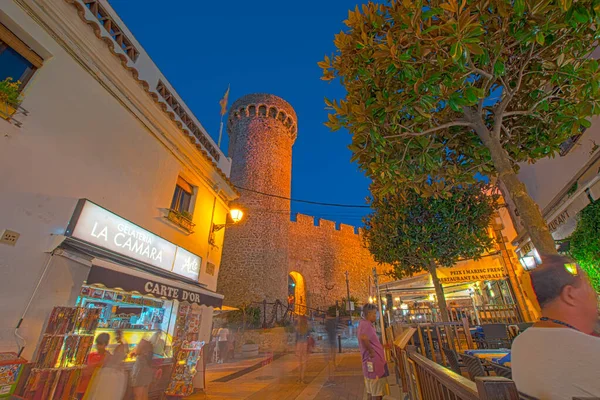 Tossa Mar Girona Espanha Julho 2019 Bela Cena Noturna Largo — Fotografia de Stock