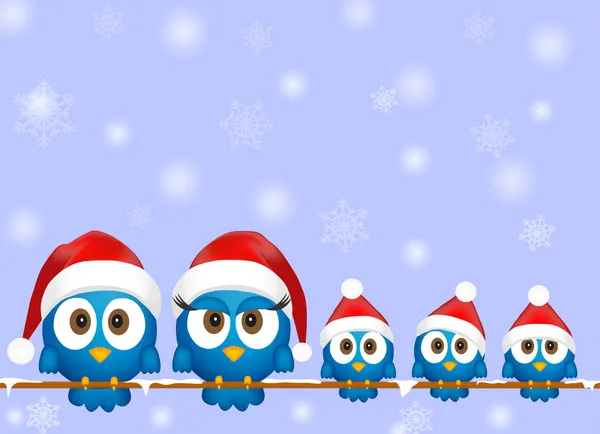 sevimli Noel kuşlar